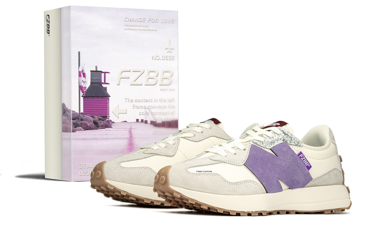 

Кроссовки женские NB 327 с низким верхом бежевые/фиолетовые/серебристые New Balance
