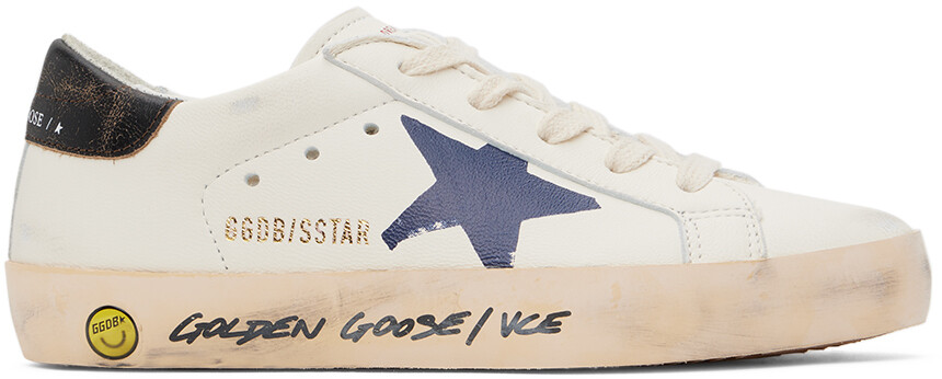 

Детские белые кроссовки Super Star Golden Goose