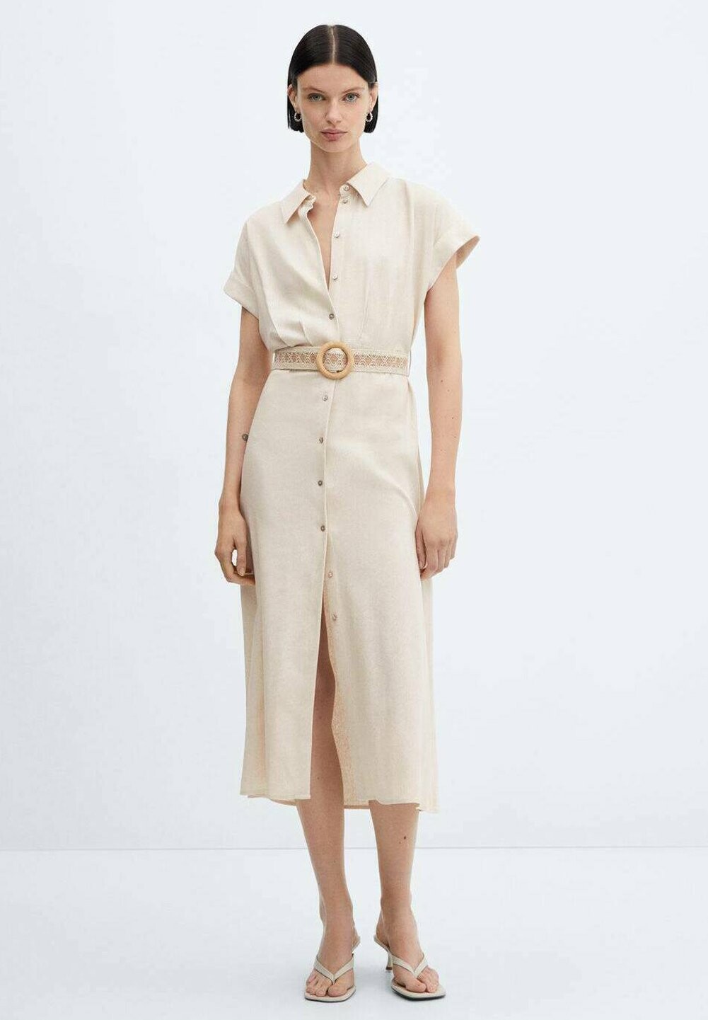 

Платье-рубашка Sand-H Mango, цвет off white