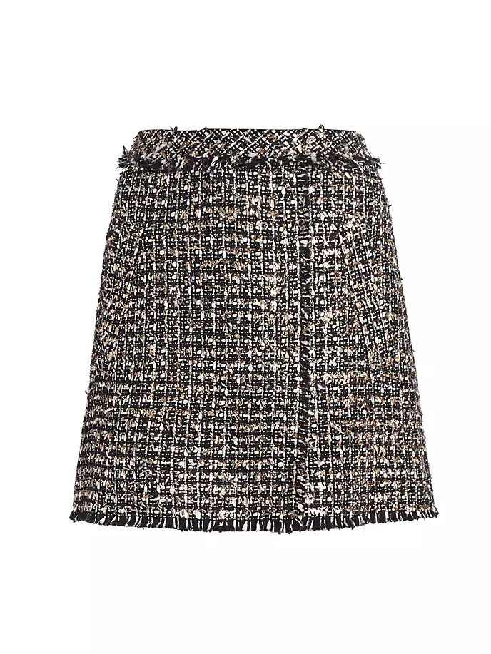 

Твидовая мини-юбка с мишурой Jason Wu Collection, черный