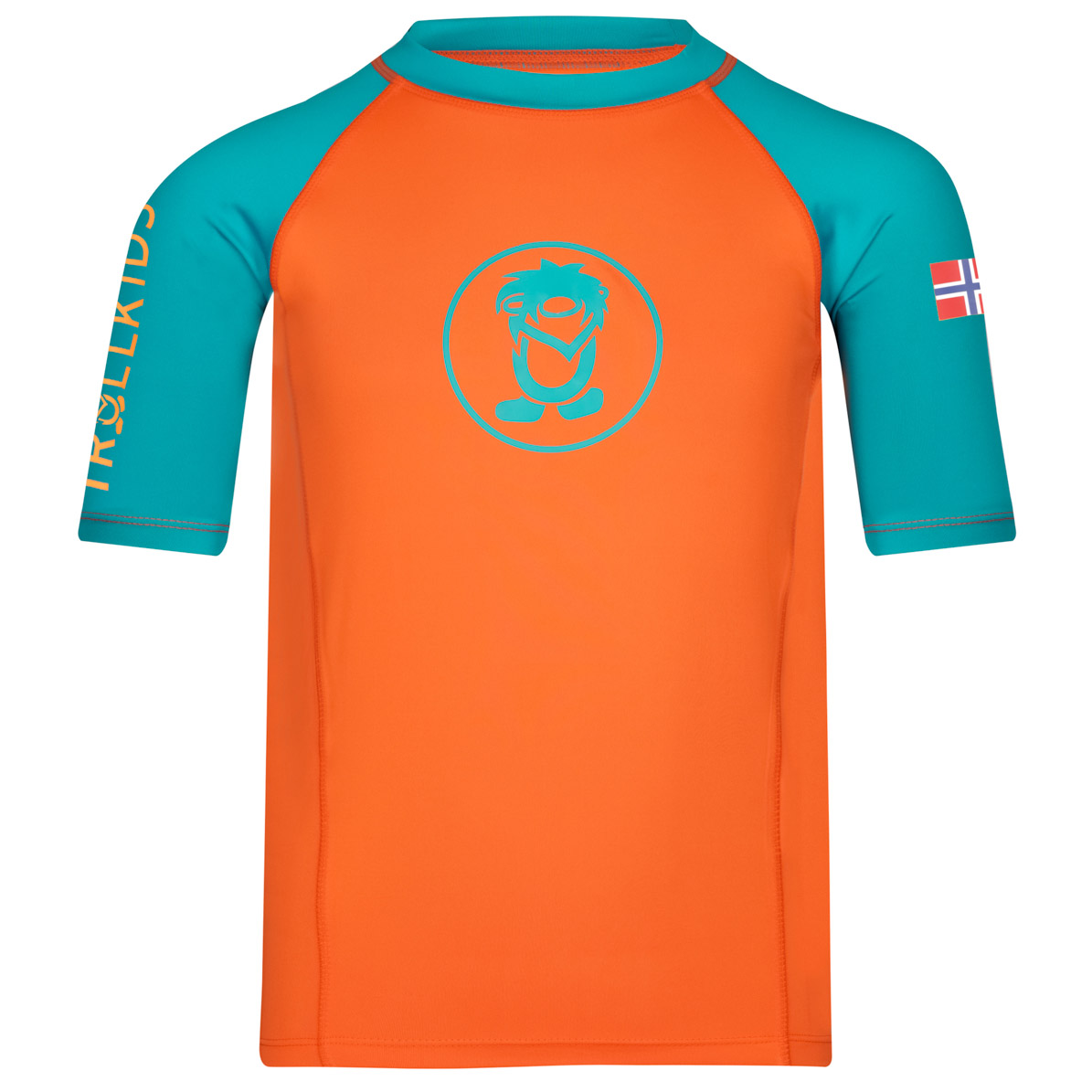 

Функциональная рубашка Trollkids Kid's Kvalvika T, цвет Bright Orange/Lake Blue