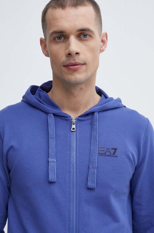

Хлопковая толстовка EA7 Emporio Armani, фиолетовый