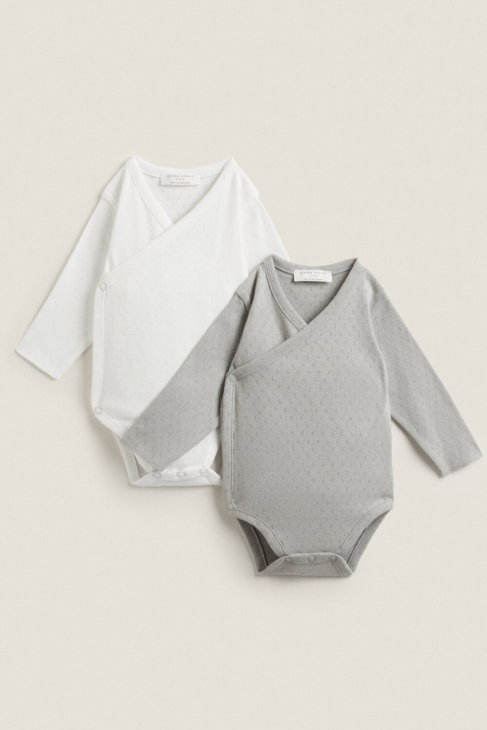 

Ажурные боди (набор из 2 шт.) Zara, серо-зеленый