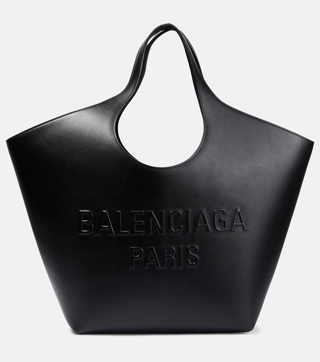 Кожаная сумка-тоут mary-kate Balenciaga, черный