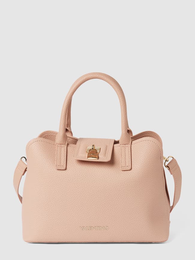 Большая сумка с принтом этикетки Valentino, розовый
