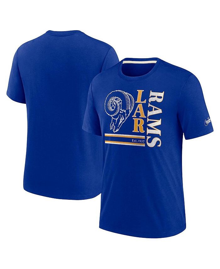 

Мужская футболка Tri-Blend с логотипом Royal Los Angeles Rams Wordmark Nike, синий