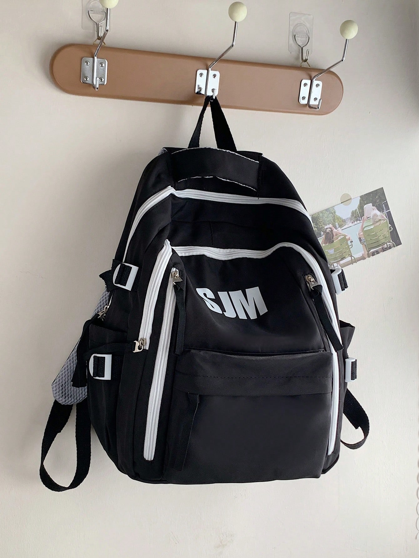 Новые поступления модный мужской повседневный рюкзак с цветными блоками емкостью 26 л для студентов и путешествий, черный