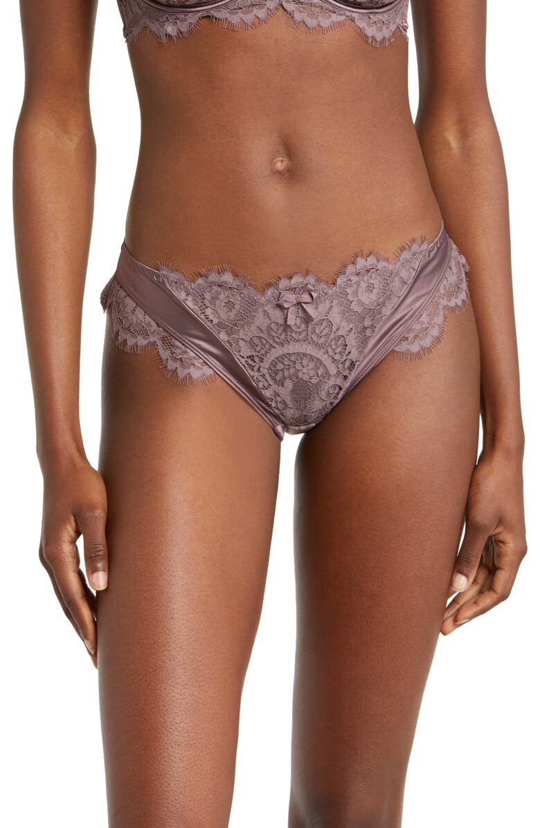 

Бразильские трусики с кружевной отделкой и сеткой Hannako HUNKEMÖLLER