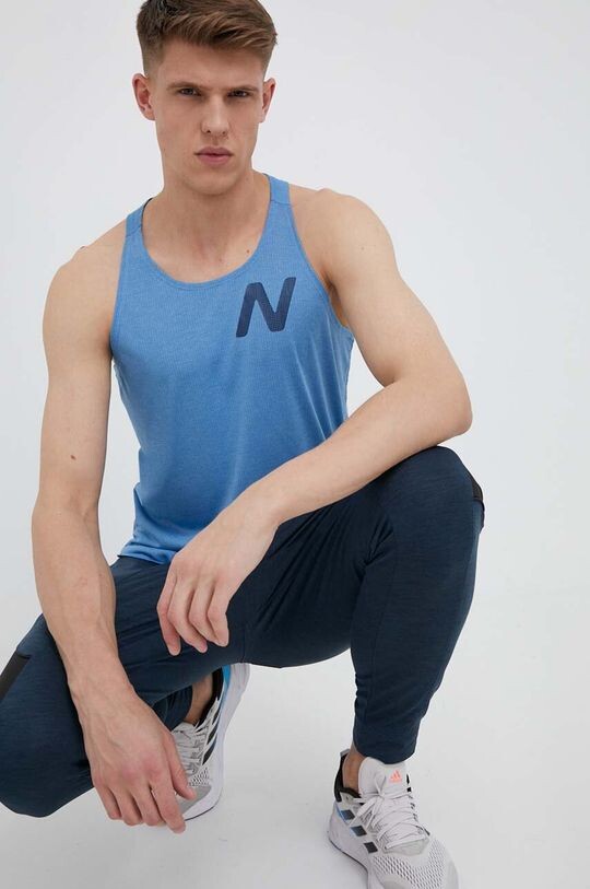 

Футболка для бега Graphic Impact Run New Balance, синий