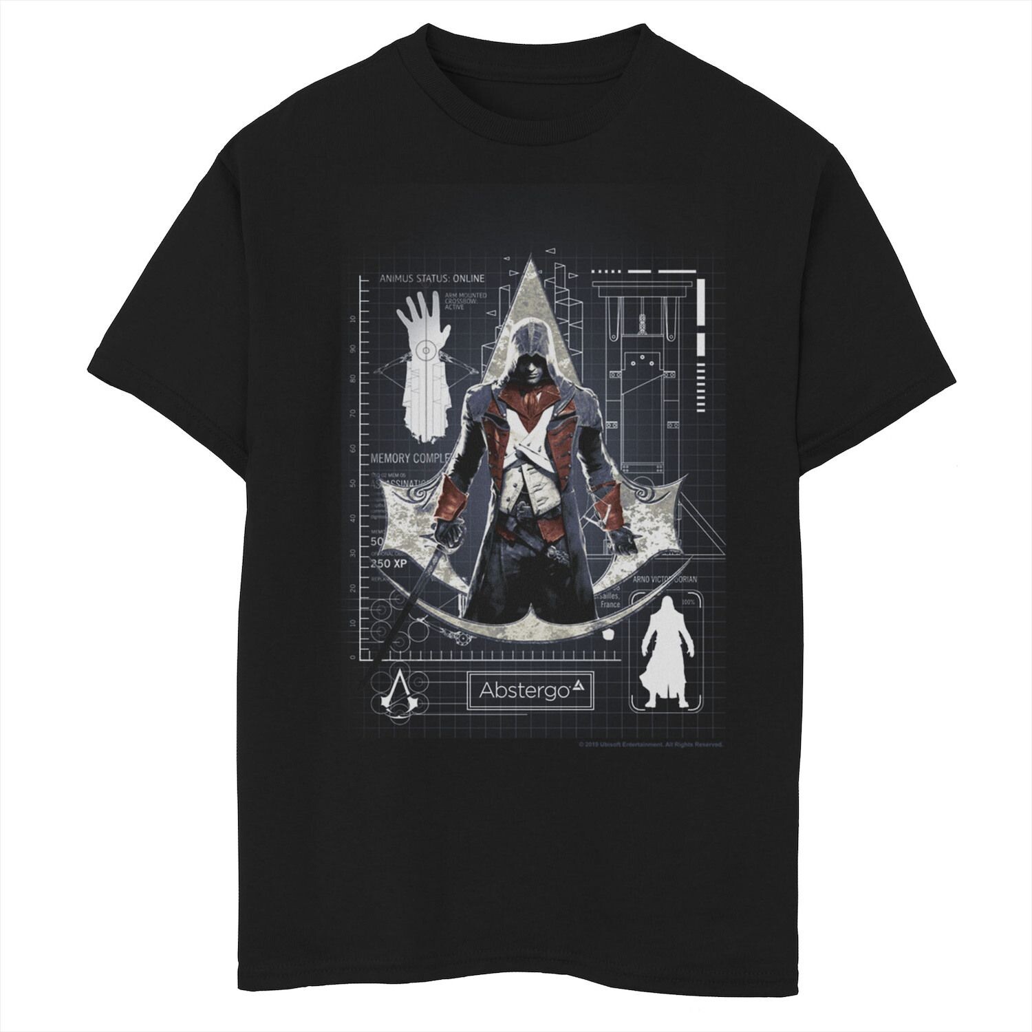 

Футболка с рисунком Assassin's Creed Schematics для мальчиков 8–20 лет Licensed Character