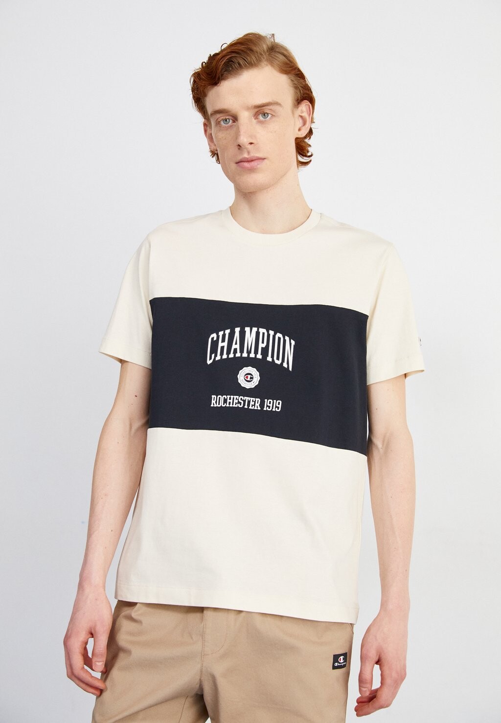 Футболка с принтом BOOKSTORE CREWNECK Champion Rochester, цвет sand толстовка bookstore crewneck champion rochester цвет dark blue