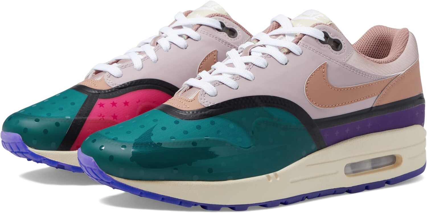 

Кроссовки Air Max 1 PRM Nike, цвет Plum Fog/Fossil Rose/Pink Oxford