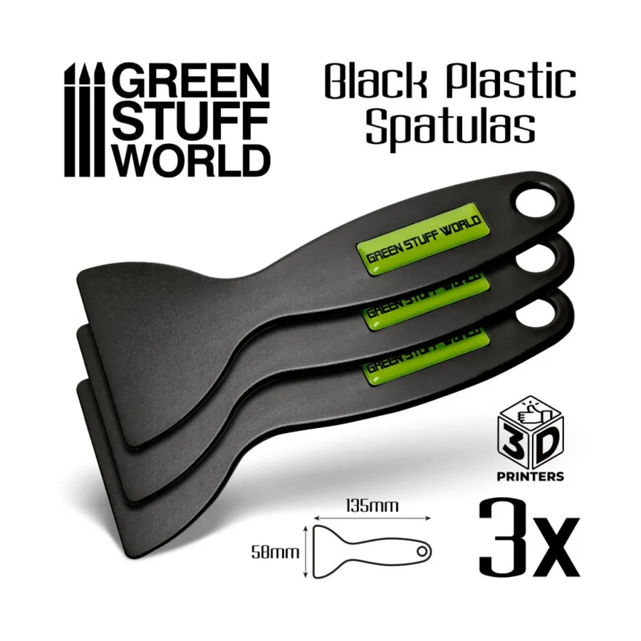 

Черные пластиковые лопаточки, 3D Printing Supplies (Green Stuff World)