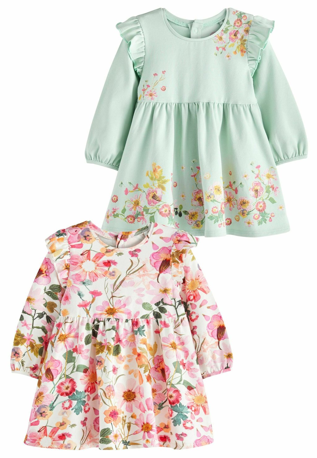 

Платье из джерси FRILL 2 PACK STANDARD Next, цвет pink mint floral