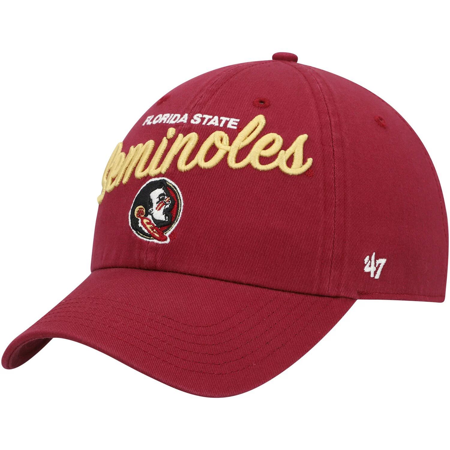 

Женская регулируемая шляпа '47 Garnet Florida State Seminoles Phoebe Clean Up