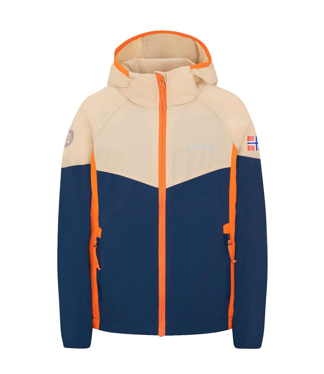 

Куртка Trollkids Windjacke Sira, цвет Sandbeige/Mystisches Blau