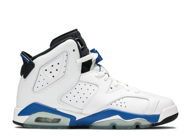 

Кроссовки AIR JORDAN 6 RETRO BG 'SPORT BLUE', белый