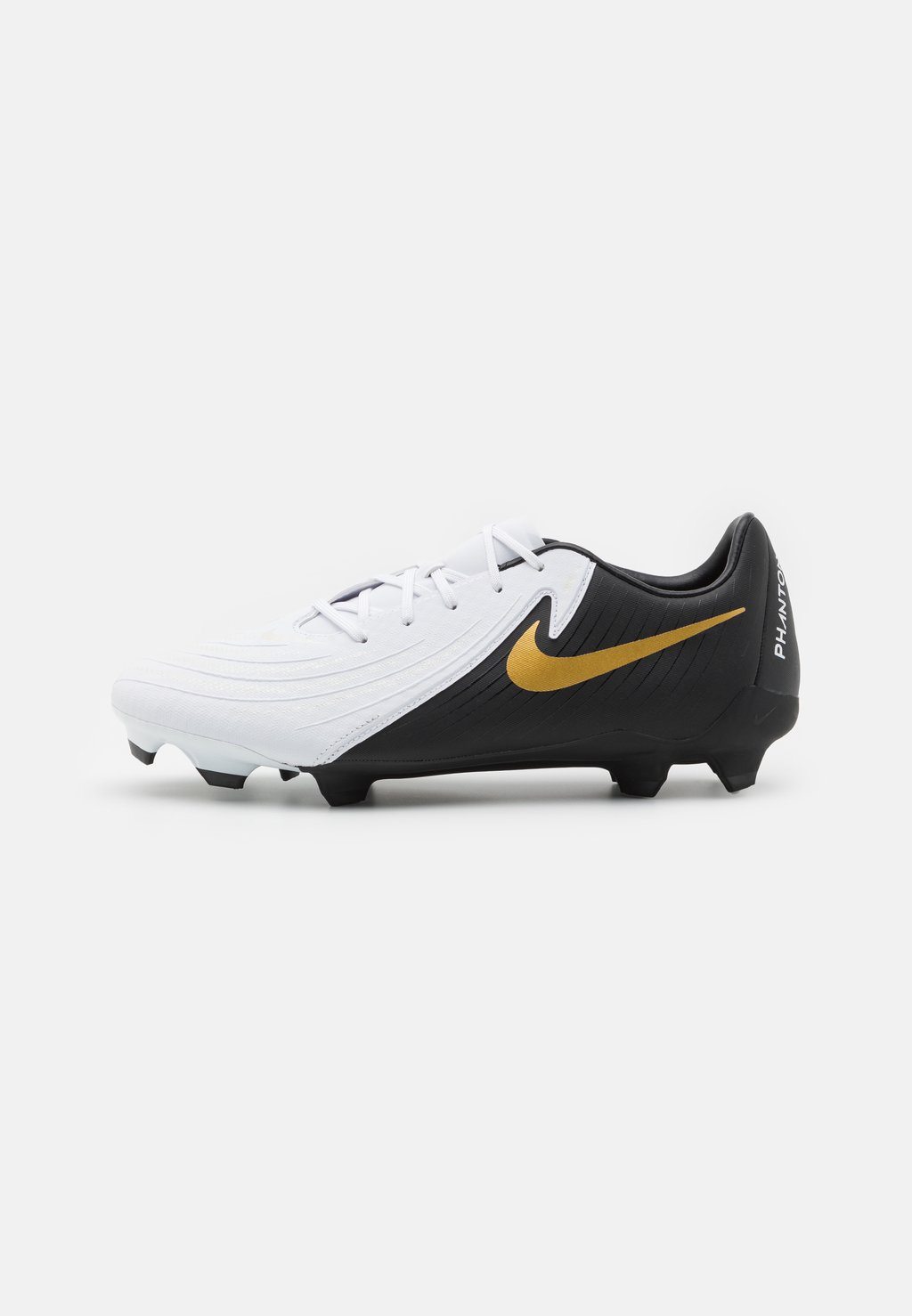 футбольные бутсы с шипами Phantom Gx Ii Academy Fg/Mg Nike, цвет white/black/metallic gold coin