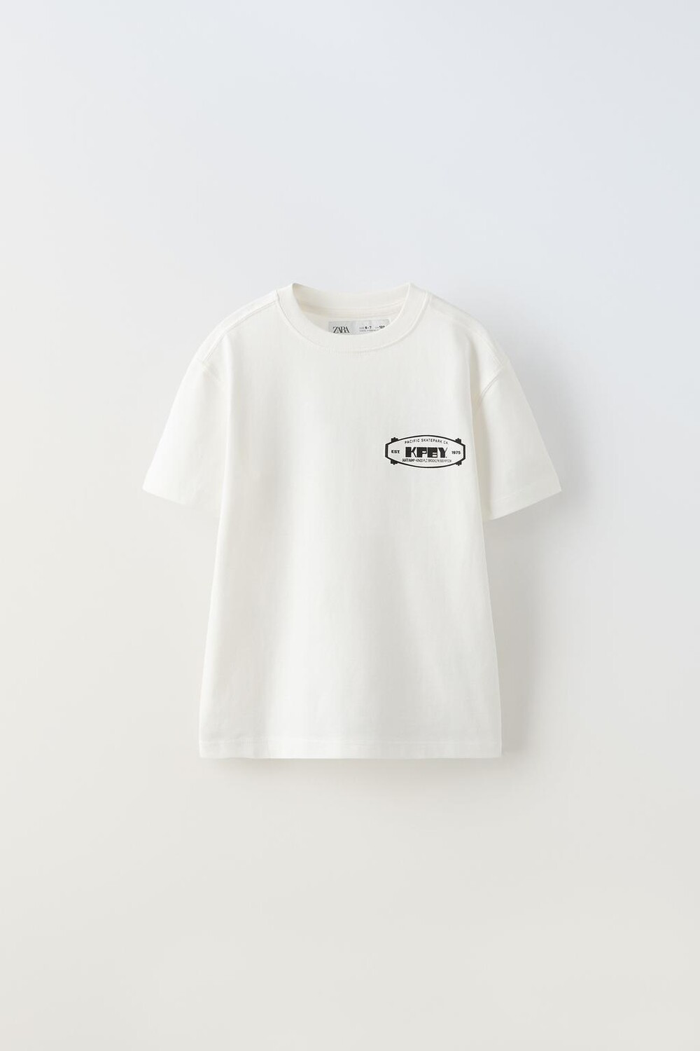 

Футболка с принтом логотипа ZARA, белый