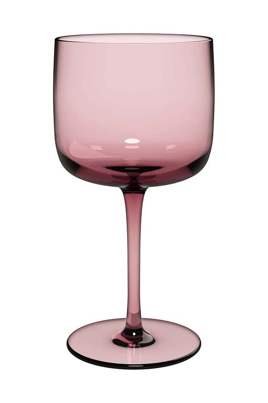 комплект бокалов для вина новогоднее поздравление Набор бокалов для вина Like Grape, 2 шт. Villeroy & Boch, розовый