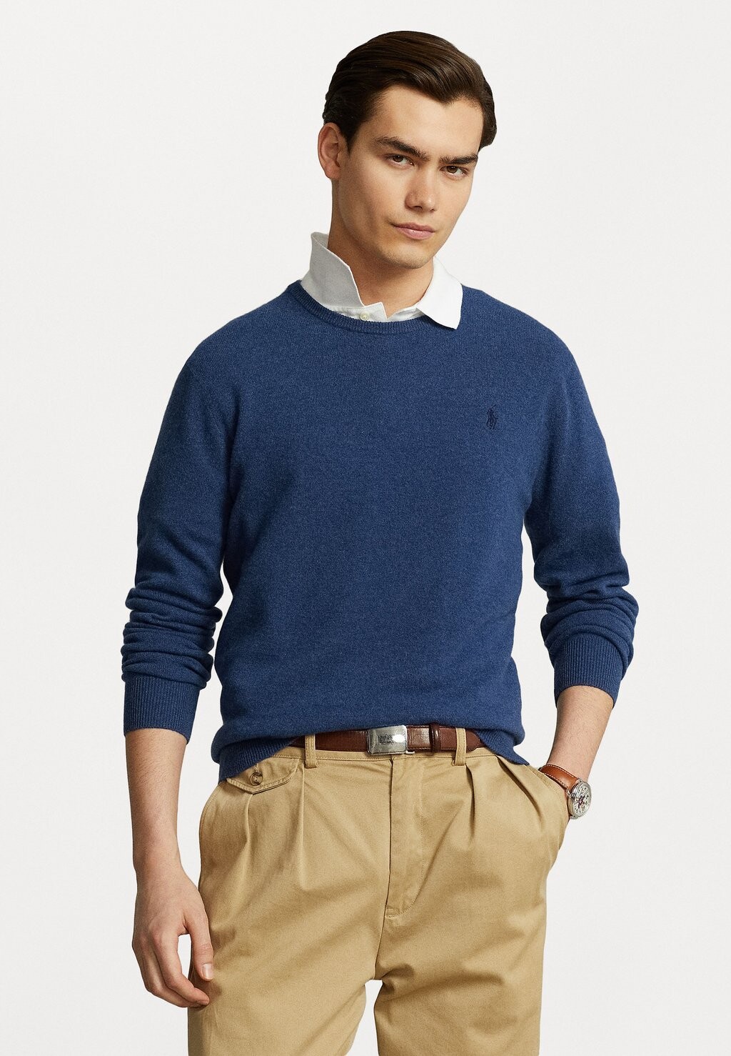 

Свитер ДЛИННЫЙ РУКАВ Polo Ralph Lauren, темно-синий вереск в деревенском стиле