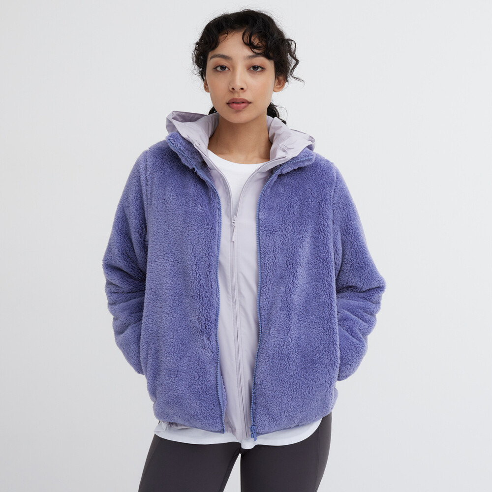 

Толстовка Uniqlo Fluffy Fleece Zipped, фиолетовый