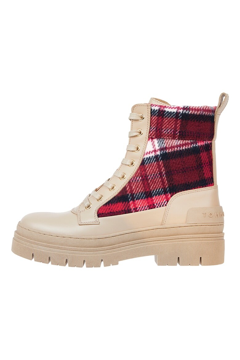 

Кожаные сапоги в клетку Tommy Hilfiger, бежевый