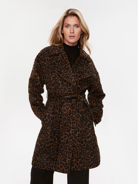 

Переходное пальто свободного кроя Guess, коричневый