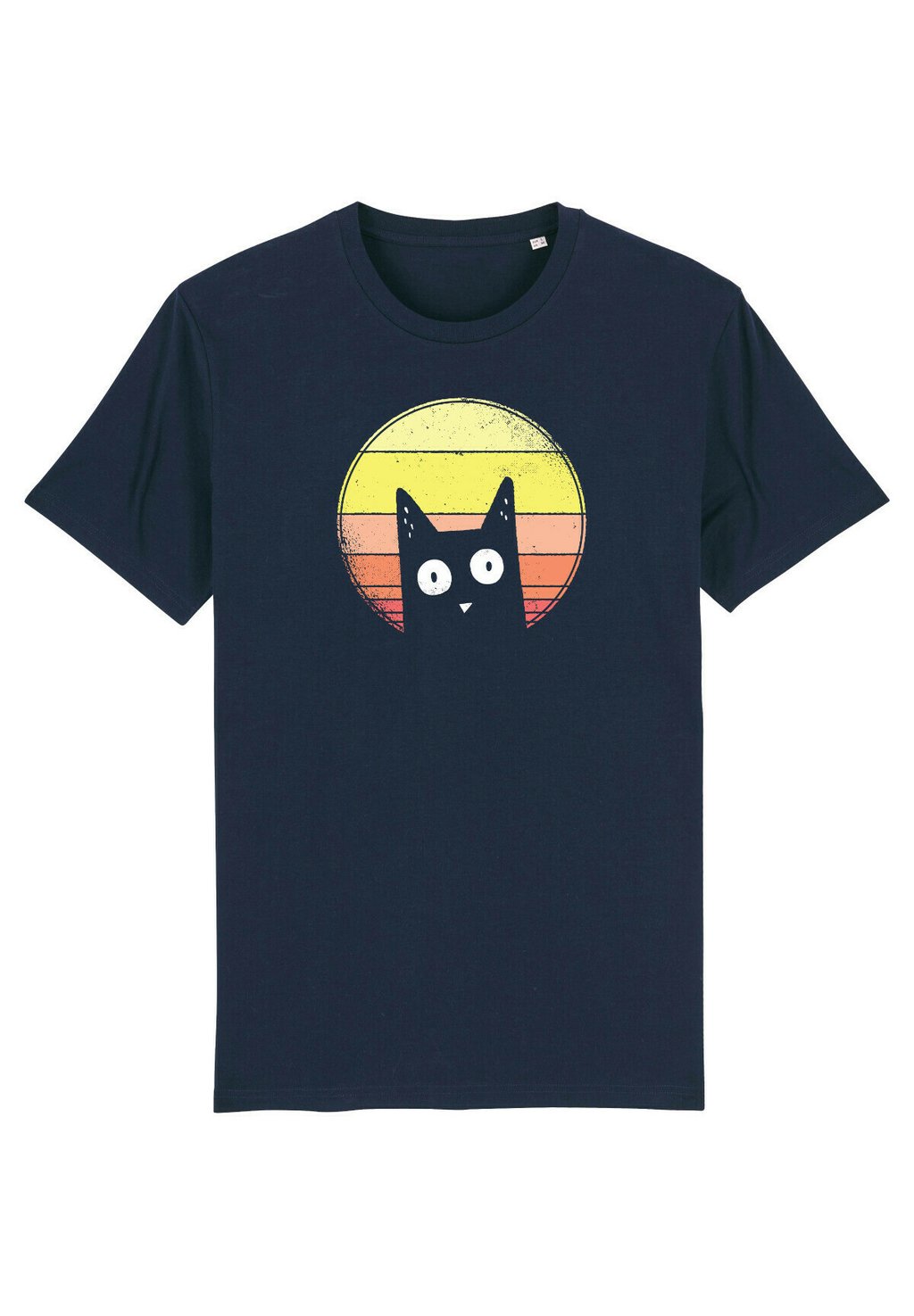 Футболка с принтом SUNSET CAT Watapparel, цвет french navy