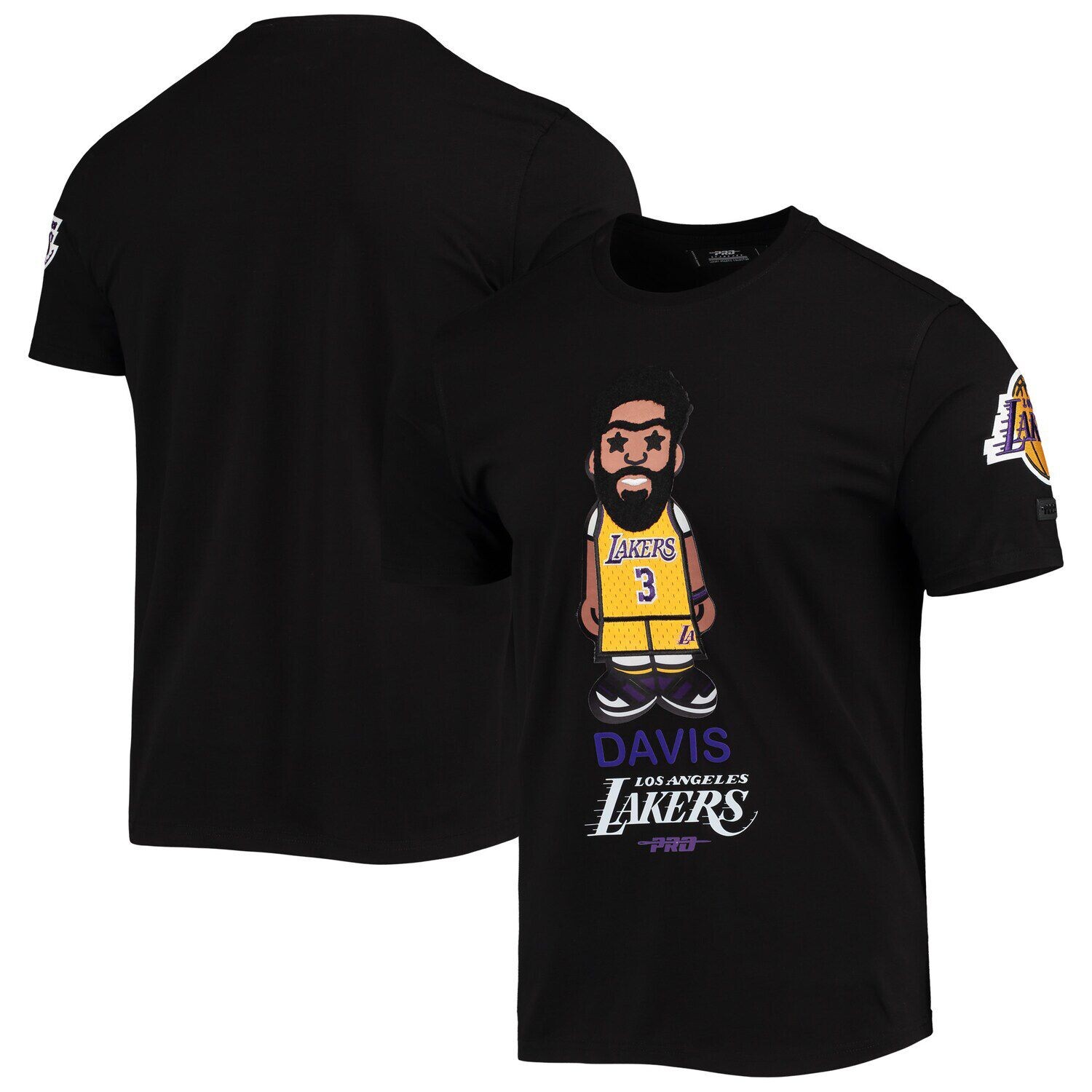 

Мужская черная футболка с карикатурой «Лос-Анджелес Лейкерс» Pro Standard Anthony Davis