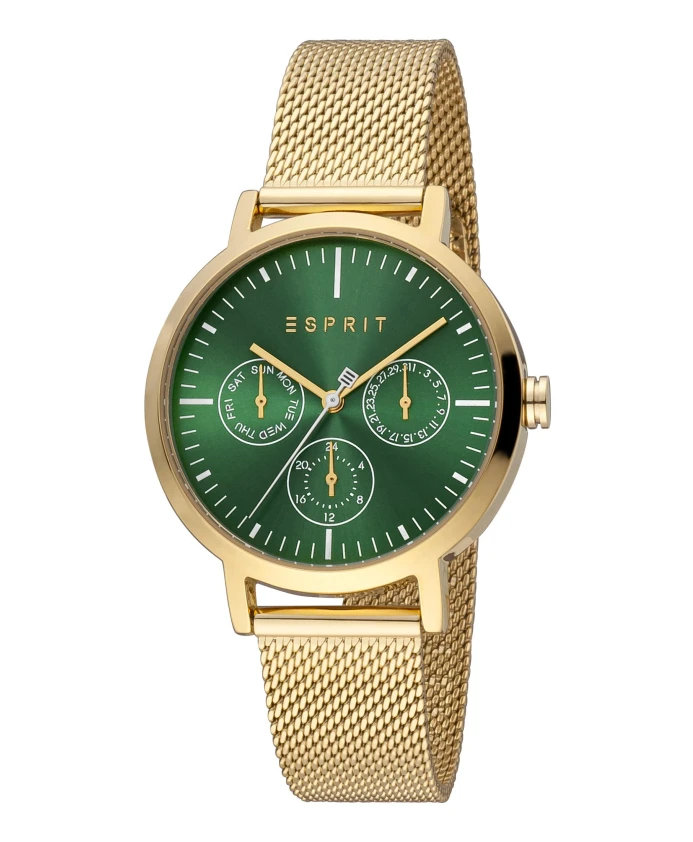 

Аналоговые часы из нержавеющей стали Esprit, желтый
