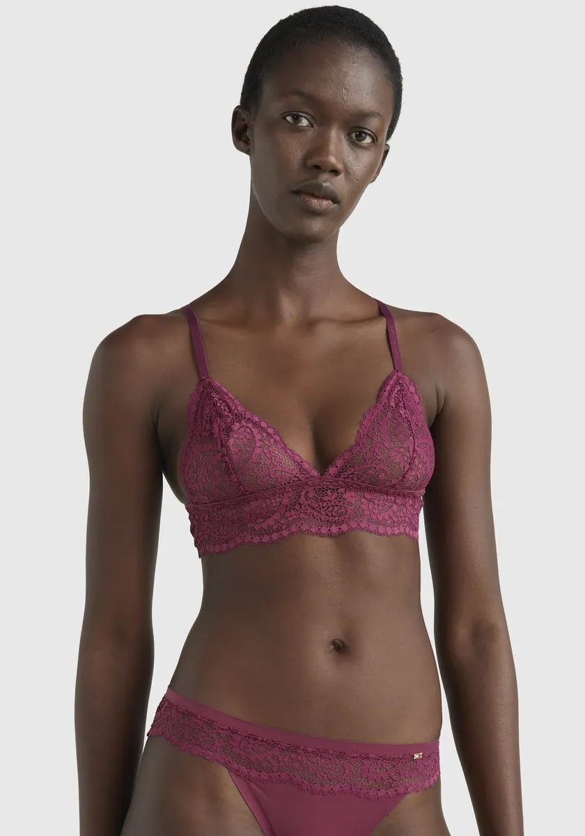 

Кружевной бюстгальтер с треугольными чашками Tommy Hilfiger Underwear, цвет Classic Burgundy
