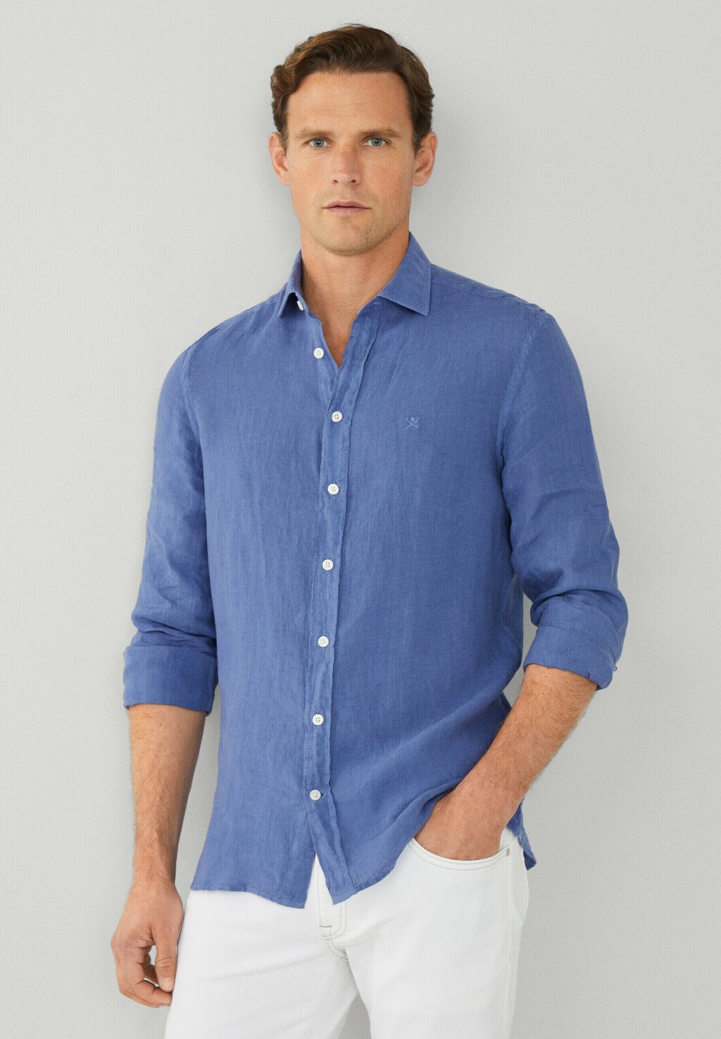 

Рубашка GARMENT DYE Hackett London, цвет blue