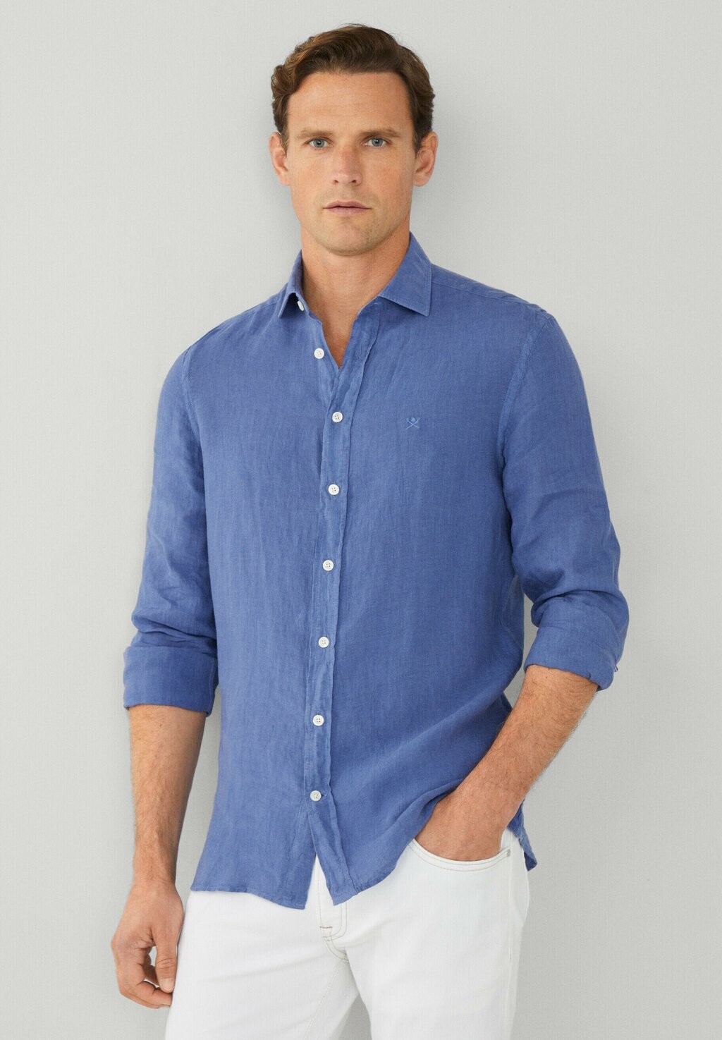 Рубашка GARMENT DYE Hackett London, цвет blue