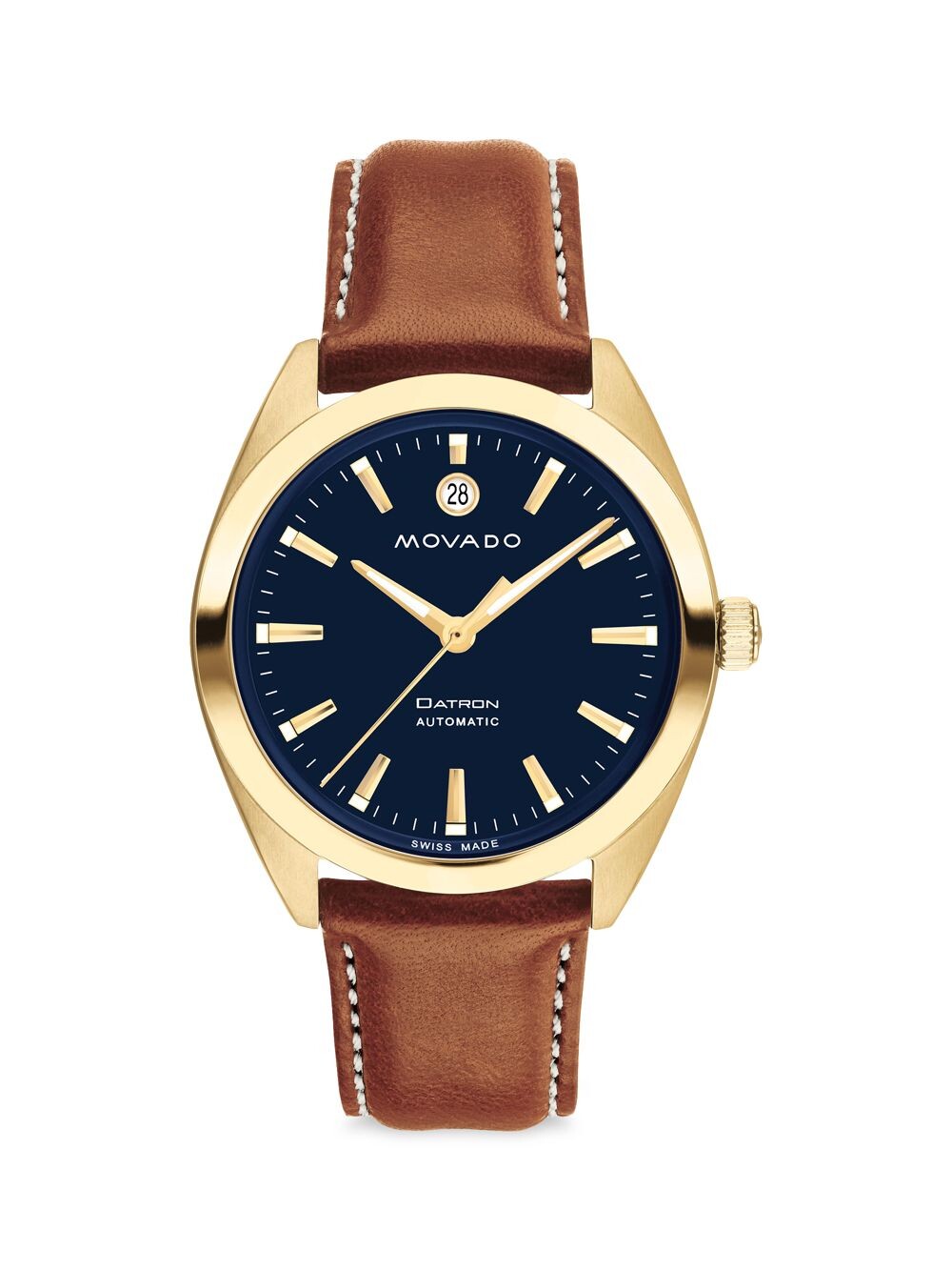 

Часы Heritage Datron Auto с кожаным ремешком Movado, синий