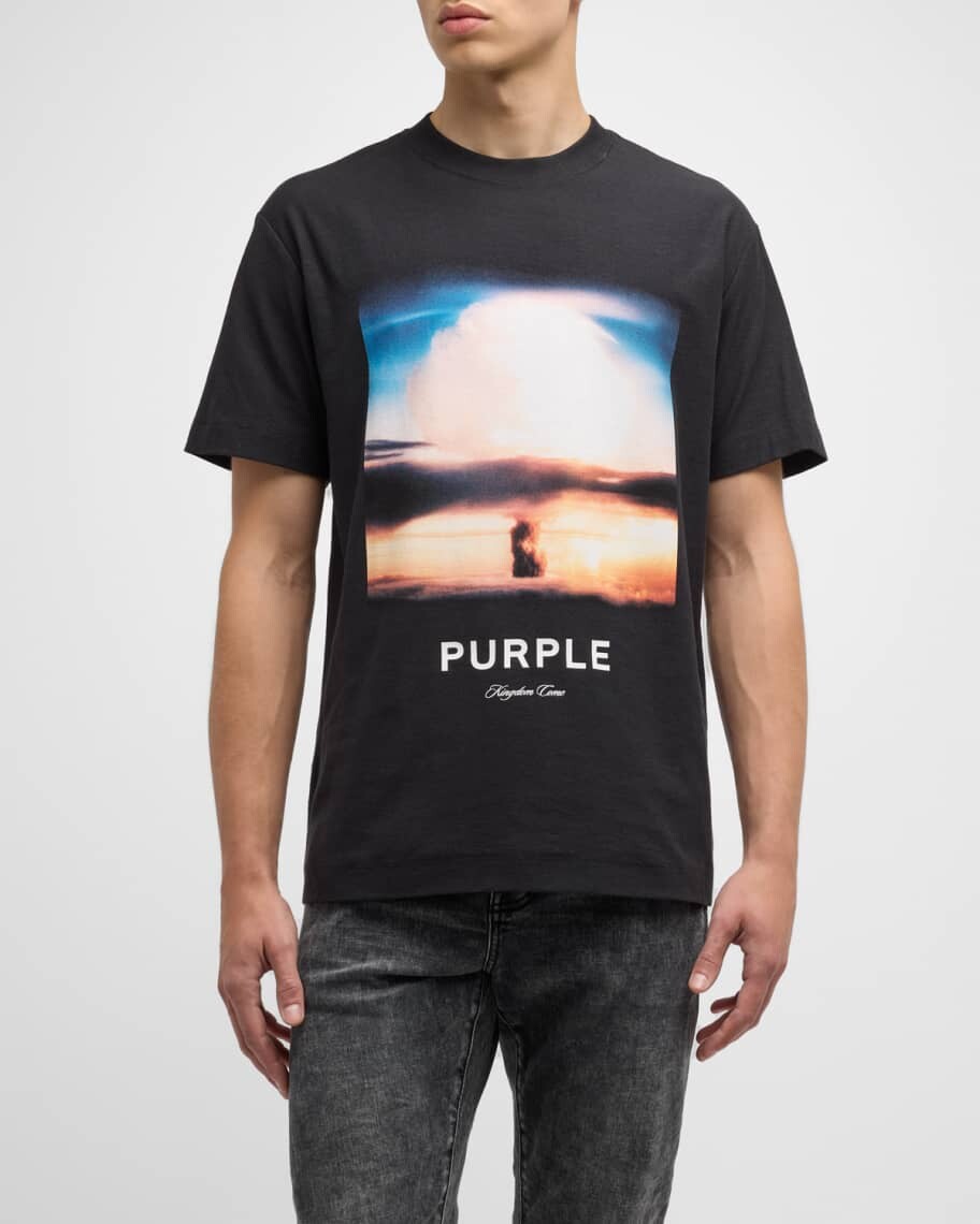 

Мужская футболка из текстурированного джерси с фотографией PURPLE