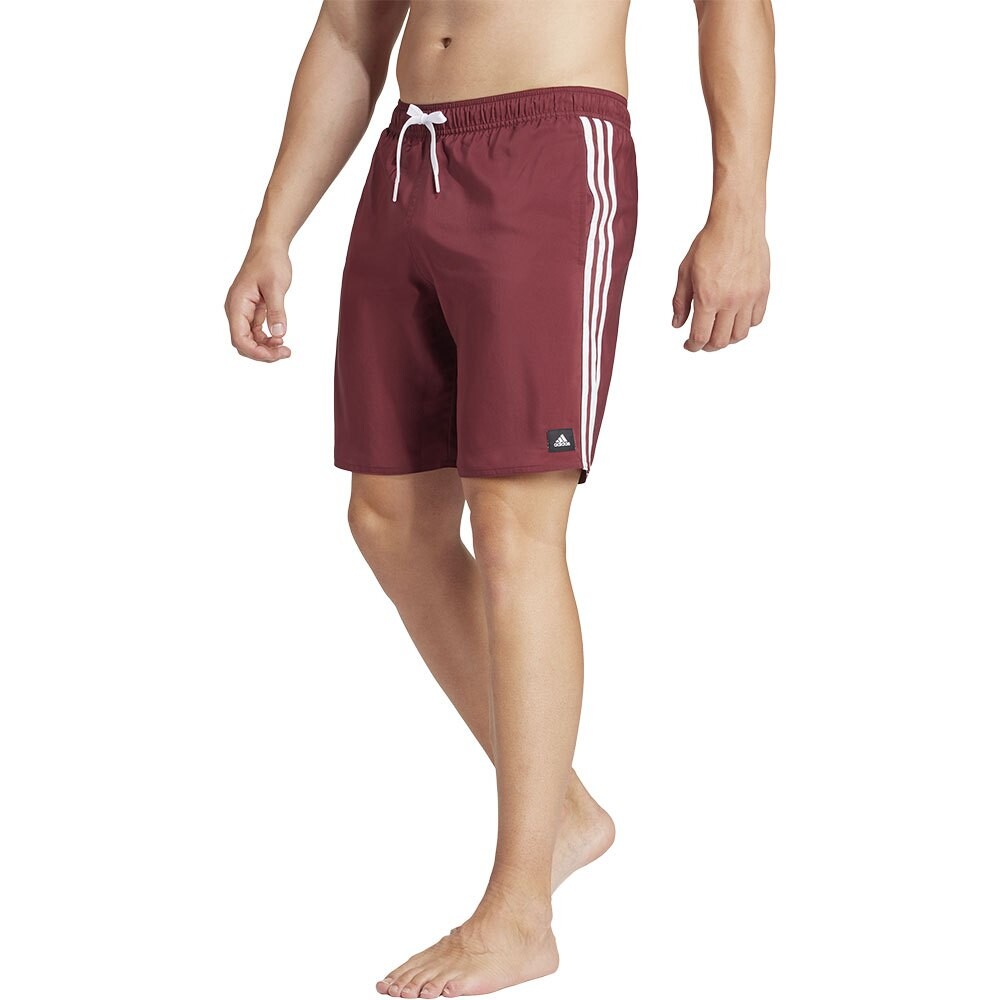 

Шорты для плавания adidas CLX 3 Stripes Swimming Shorts, красный