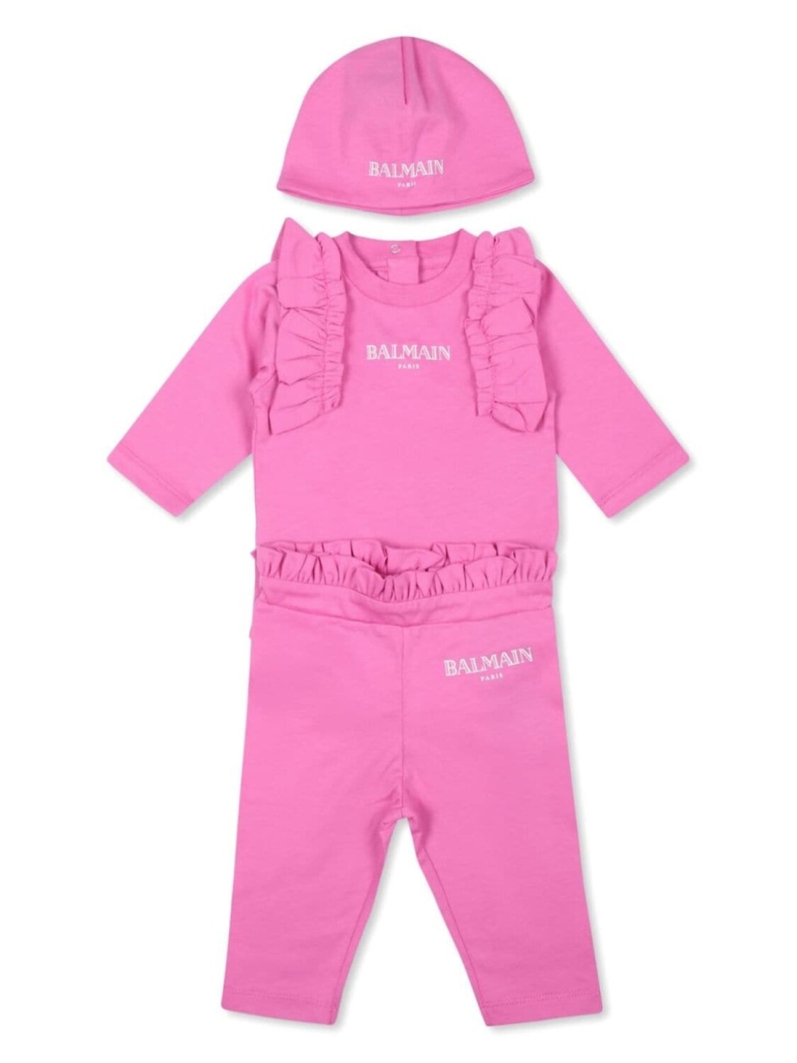 

Balmain Kids пижамный комплект из хлопка с логотипом, розовый