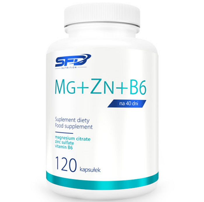 SFD Mg + Zn + B6препарат для укрепления мышц, 120 шт. sfd zma b6препарат поддерживающий нервную и костно мышечную системы 180 шт