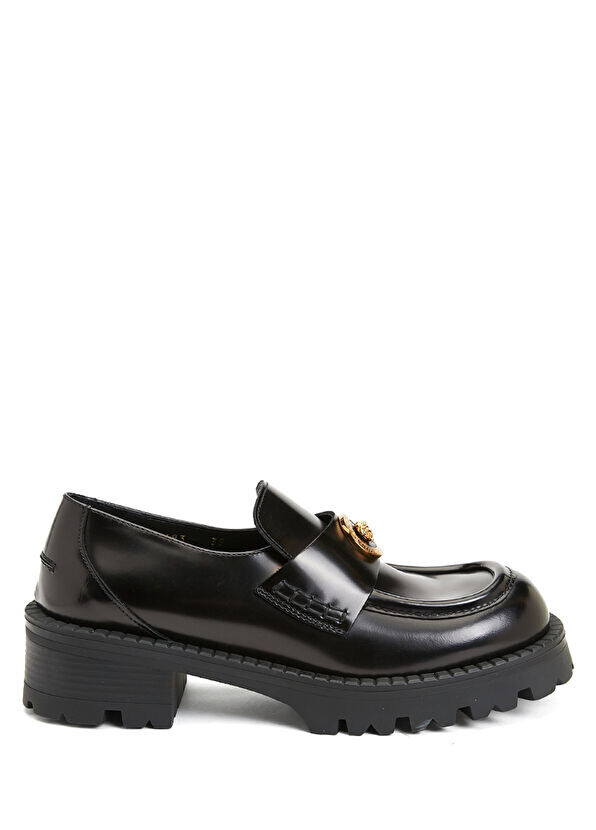 

Женские кожаные лоферы Versace, черный
