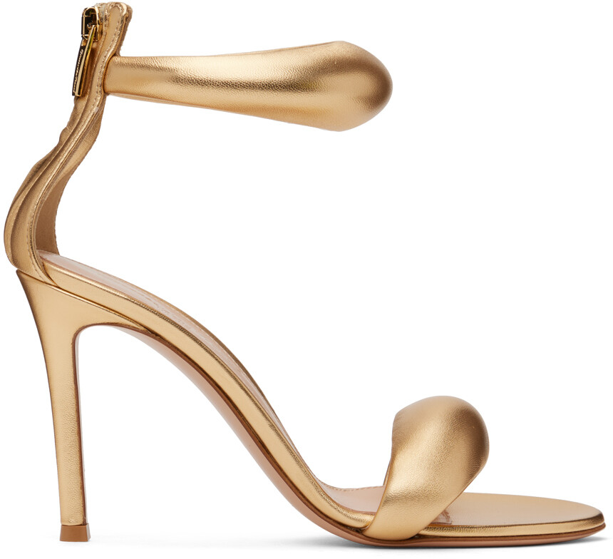 

Gianvito Rossi Золотые босоножки на каблуке Bijoux