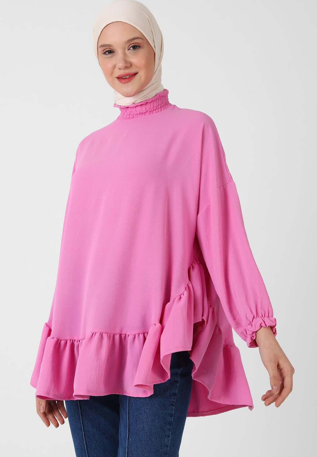 

Туника REFKA CASUAL Modanisa, розовый