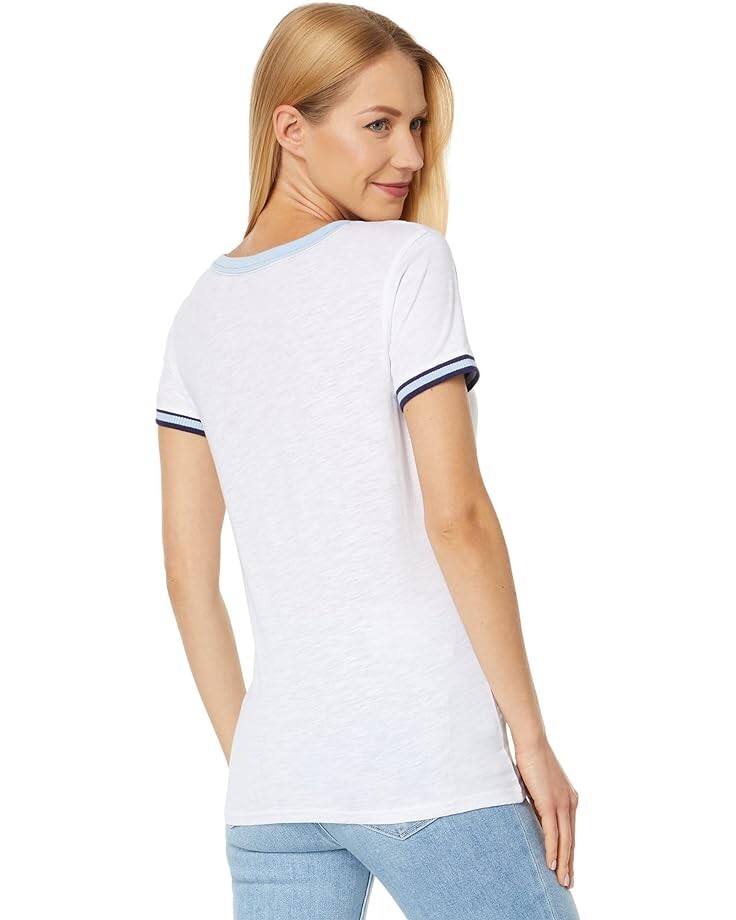 

Футболка U.S. POLO ASSN. Dual Trim Graphic Graphic Ringer Tee, белый