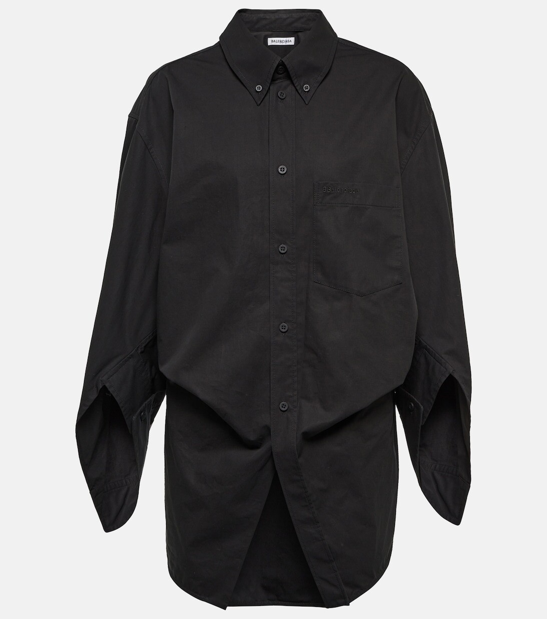 

Рубашка Swing Twisted из хлопка BALENCIAGA, белый