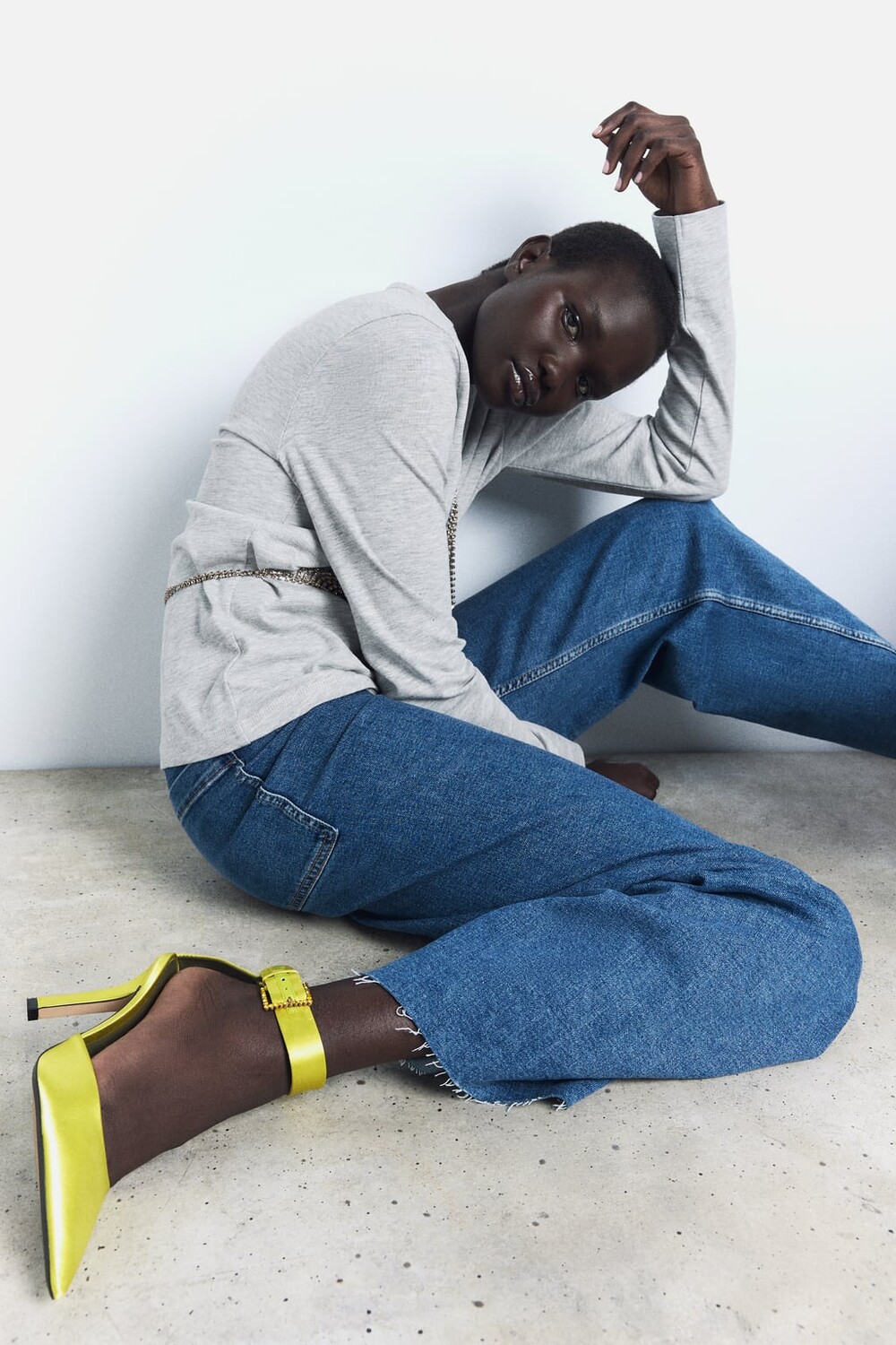 

Туфли на каблуке ZARA, лаймовый