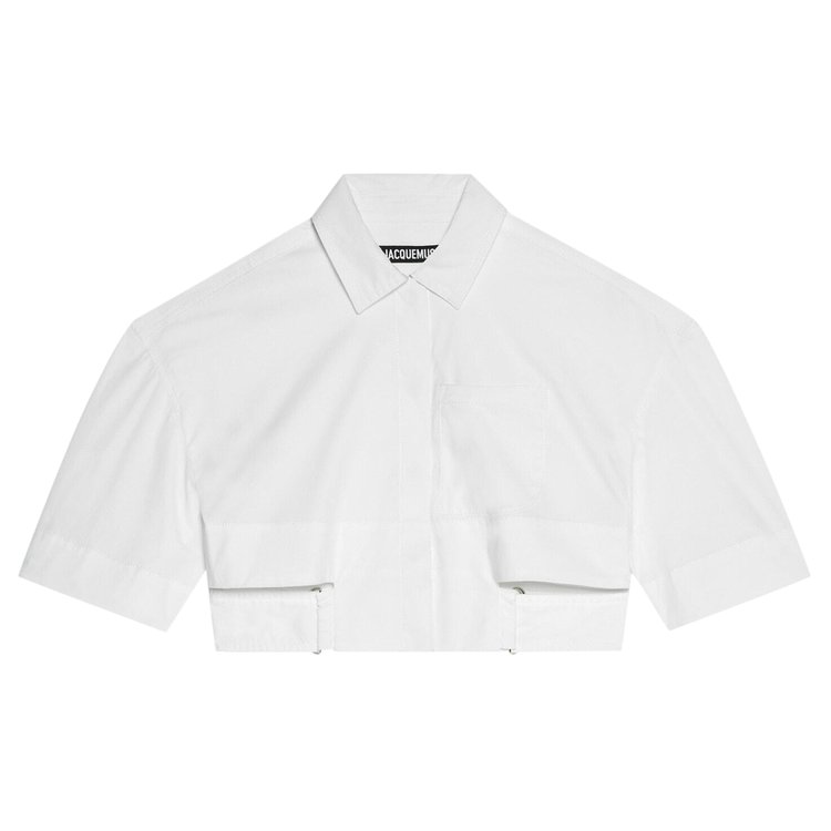 Рубашка Jacquemus Bari Cropped 'White', белый рубашка givenchy cropped white белый