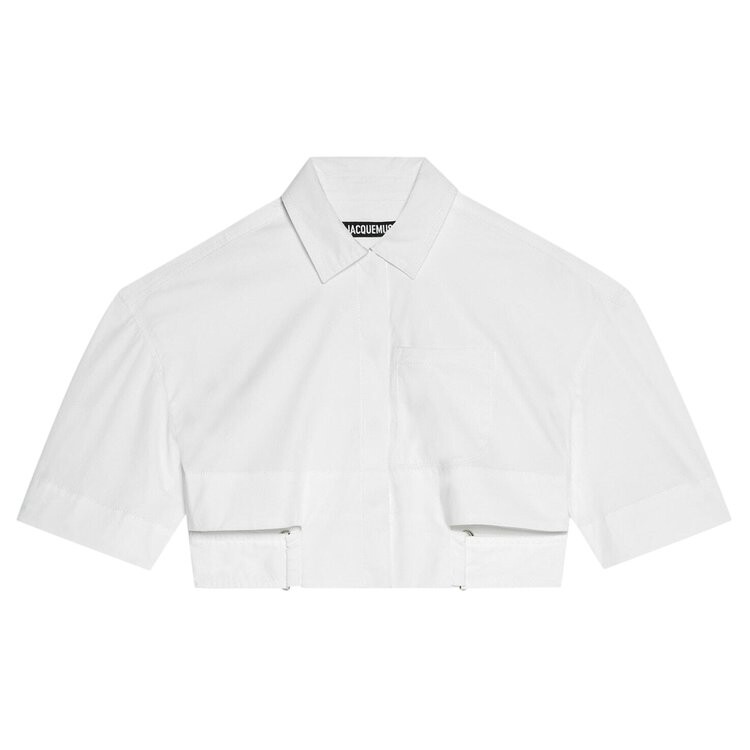 Рубашка Jacquemus Bari Cropped 'White', белый рубашка givenchy cropped white белый