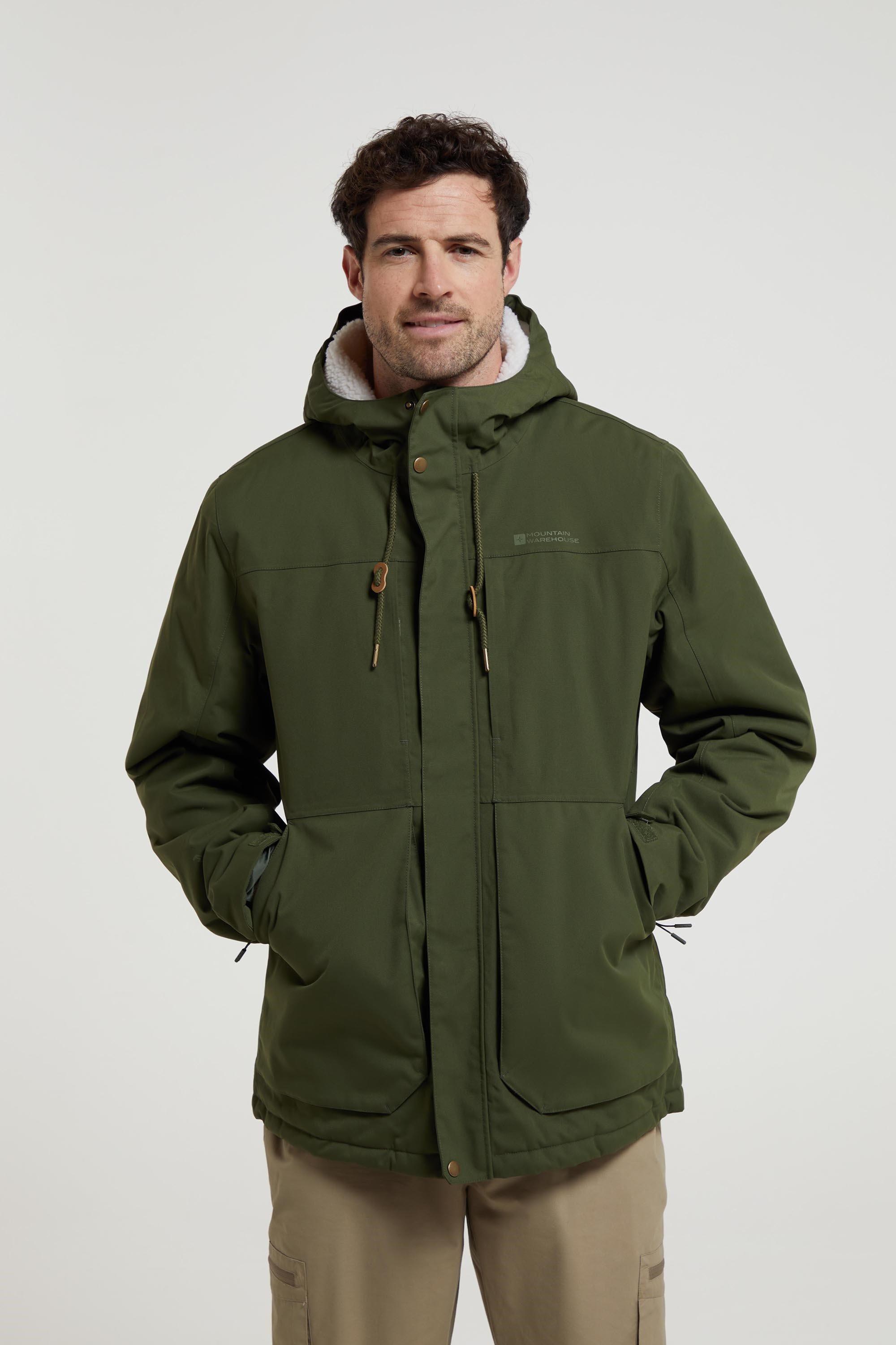 цена Куртка Coastline Borg, теплое флисовое водонепроницаемое зимнее пальто Mountain Warehouse, хаки