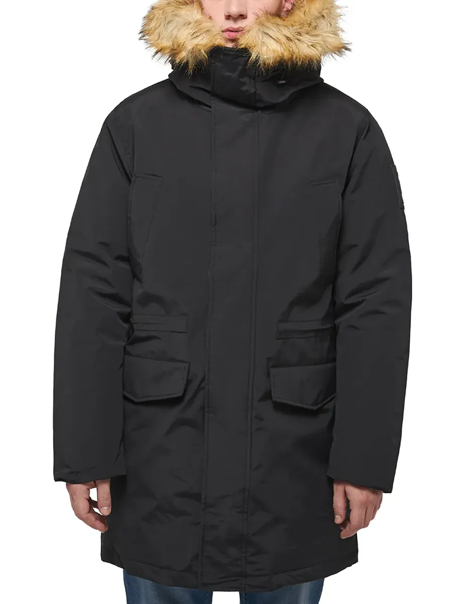 

MUSTANG Парка "Style David Artic Parka", с капюшоном, черный