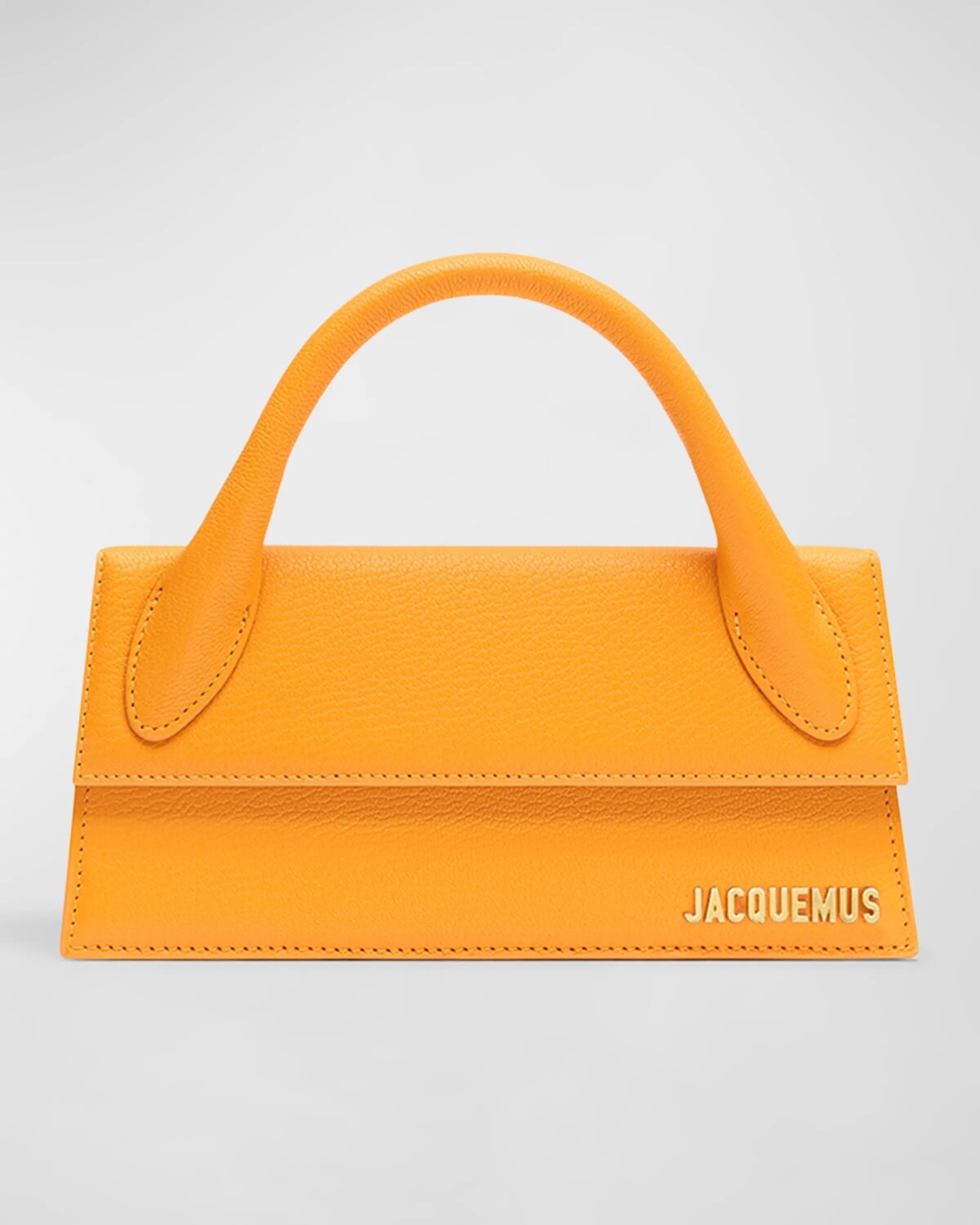 

Длинная кожаная сумка Le Chiquito с ручкой сверху Jacquemus, цвет Dark Orange